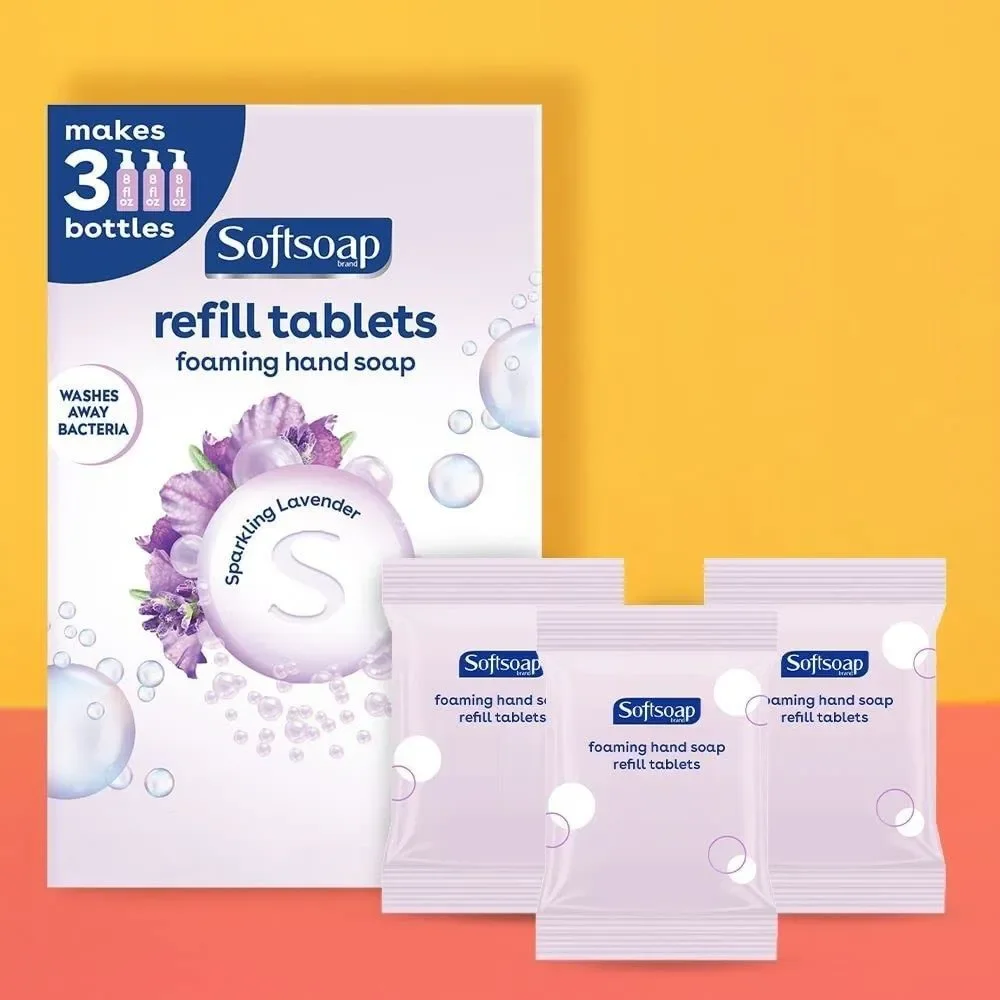 Lot of 2 Softsoap Hand Soap Tablets Sparkling Lavender Refill Tablets - 3ct Each